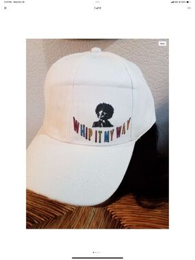 White Embroidered 'Whip It My Way' Baseball Cap